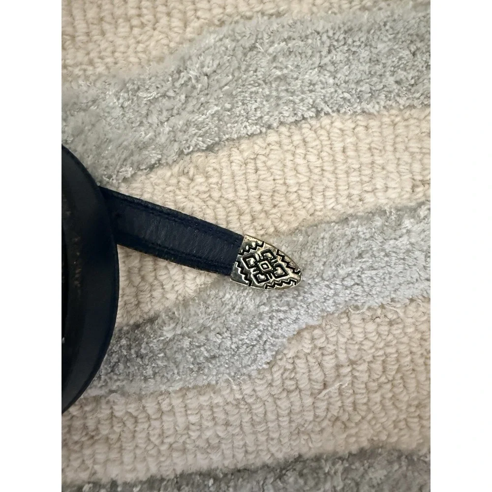 Blue Genuine Leather Nocona Weaved 36